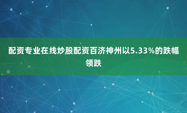 配资专业在线炒股配资百济神州以5.33%的跌幅领跌